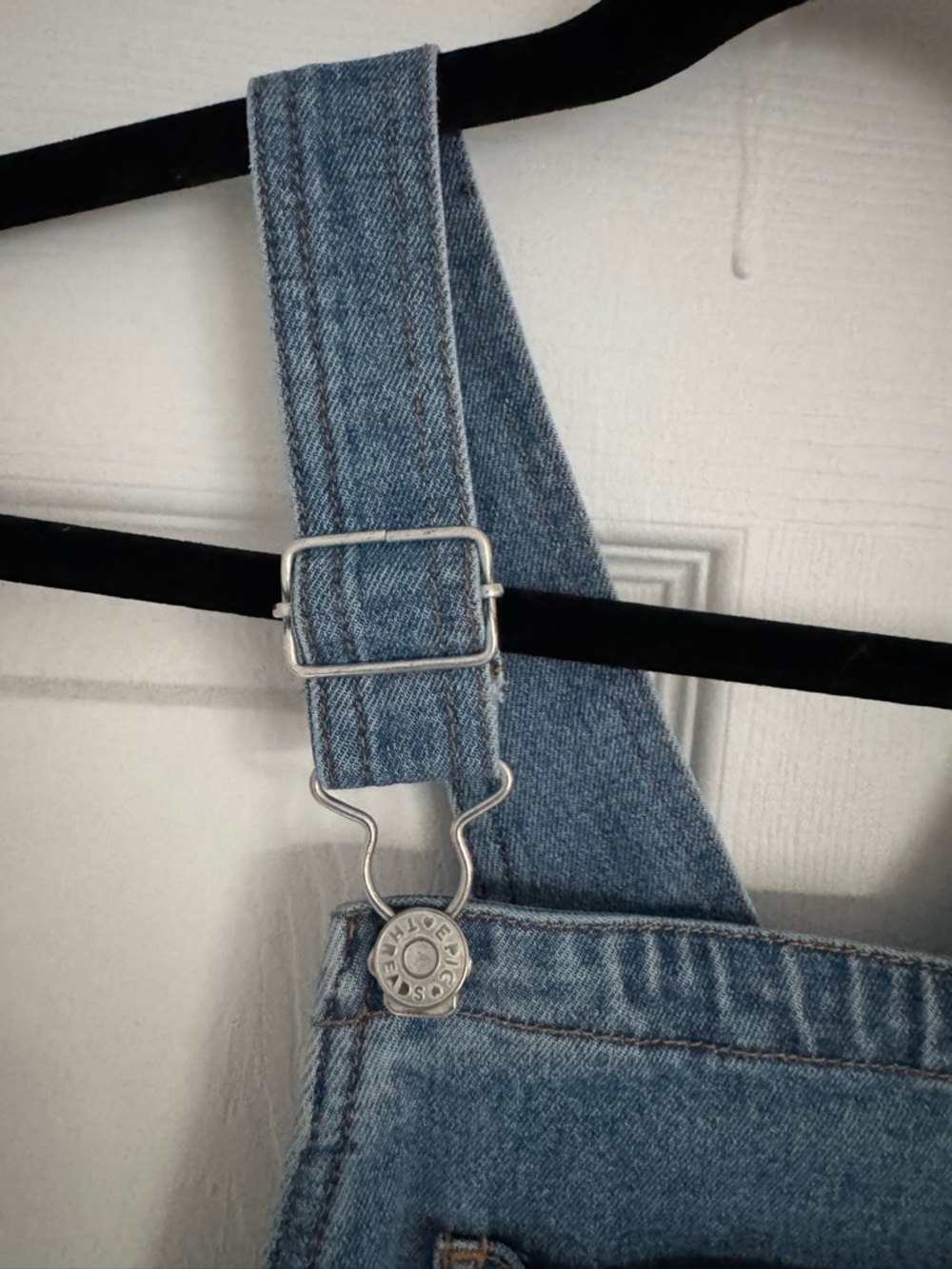 Epic Threads Girls Blue Denim Overalls with Striped Tee - Picture 8 of 13